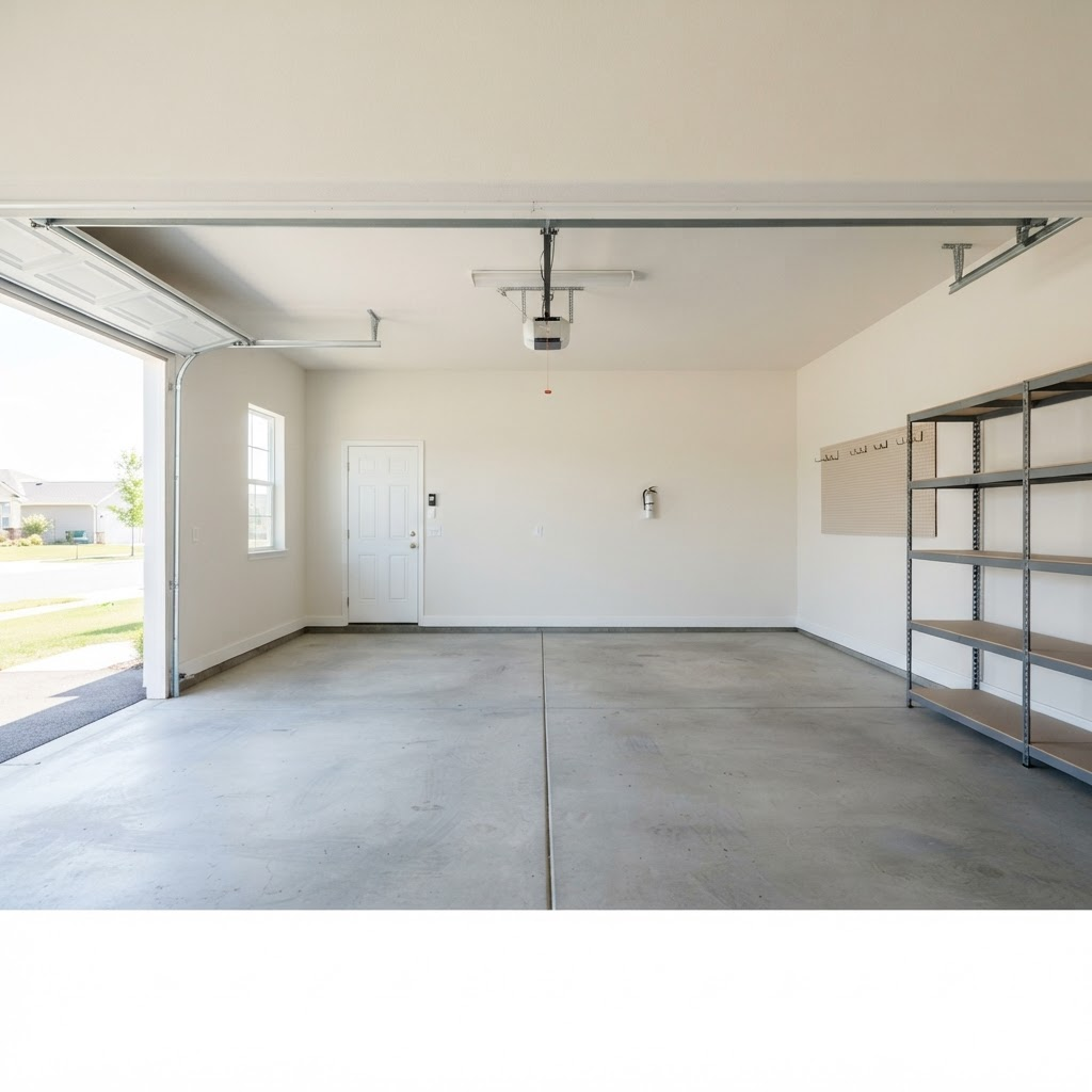 Clean empty garage after RMX cleanout